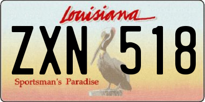 LA license plate ZXN518