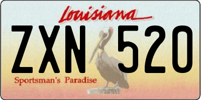 LA license plate ZXN520