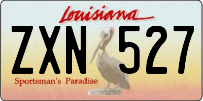 LA license plate ZXN527