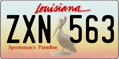 LA license plate ZXN563