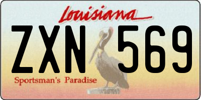 LA license plate ZXN569