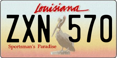 LA license plate ZXN570