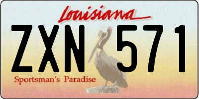 LA license plate ZXN571