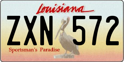 LA license plate ZXN572