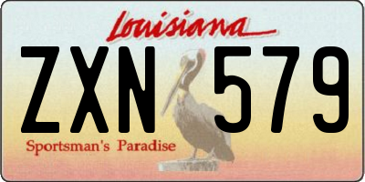 LA license plate ZXN579