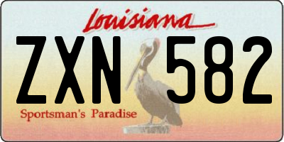 LA license plate ZXN582