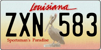 LA license plate ZXN583