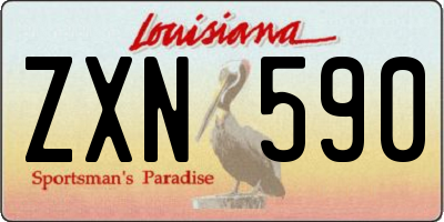 LA license plate ZXN590