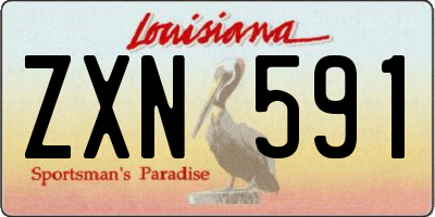 LA license plate ZXN591