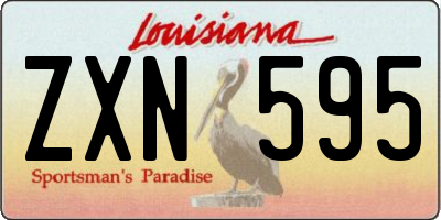 LA license plate ZXN595