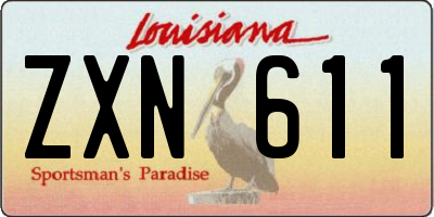 LA license plate ZXN611