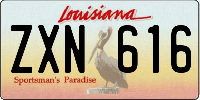 LA license plate ZXN616