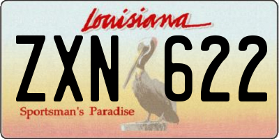 LA license plate ZXN622