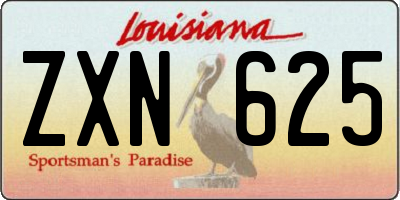 LA license plate ZXN625