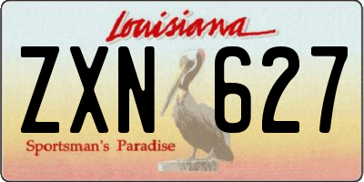 LA license plate ZXN627