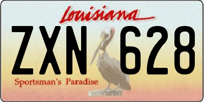 LA license plate ZXN628