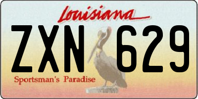 LA license plate ZXN629