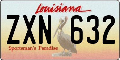 LA license plate ZXN632