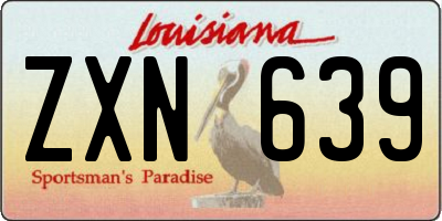 LA license plate ZXN639