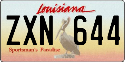 LA license plate ZXN644