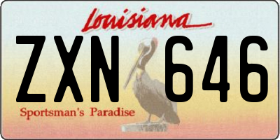 LA license plate ZXN646