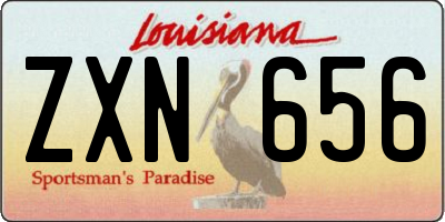 LA license plate ZXN656