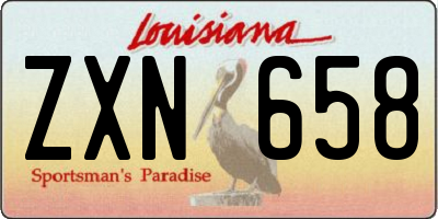 LA license plate ZXN658