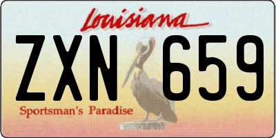 LA license plate ZXN659