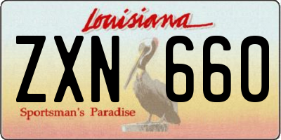 LA license plate ZXN660