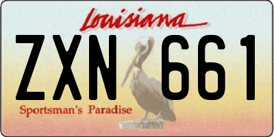 LA license plate ZXN661