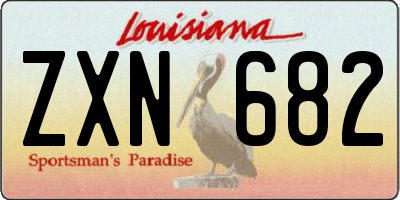 LA license plate ZXN682