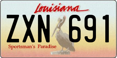 LA license plate ZXN691