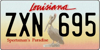 LA license plate ZXN695