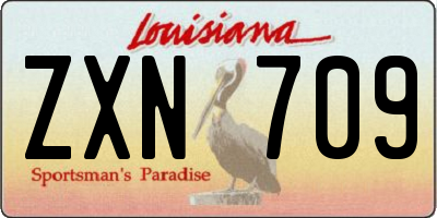 LA license plate ZXN709