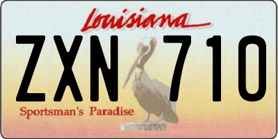 LA license plate ZXN710