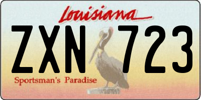 LA license plate ZXN723