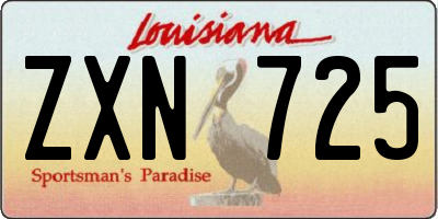 LA license plate ZXN725