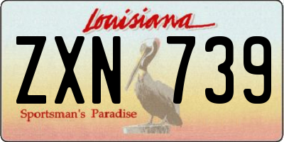 LA license plate ZXN739