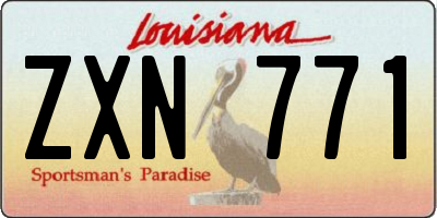 LA license plate ZXN771