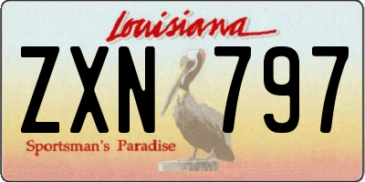 LA license plate ZXN797