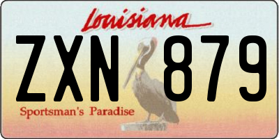 LA license plate ZXN879