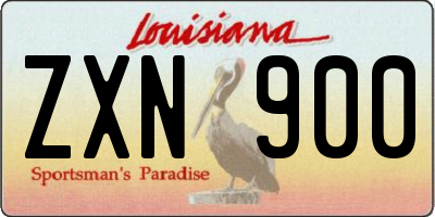 LA license plate ZXN900