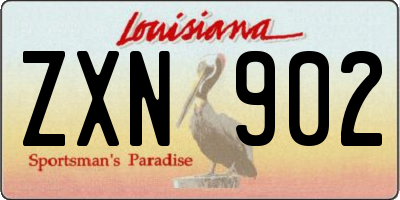 LA license plate ZXN902
