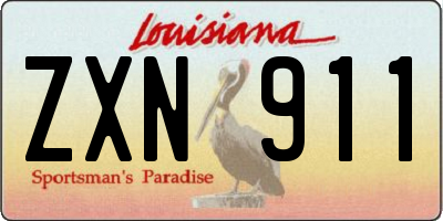 LA license plate ZXN911