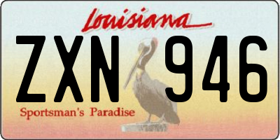 LA license plate ZXN946