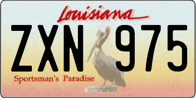 LA license plate ZXN975