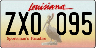 LA license plate ZXO095
