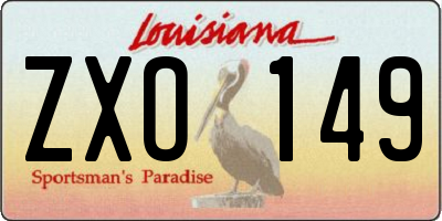 LA license plate ZXO149