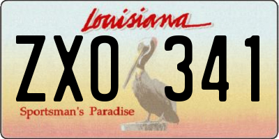 LA license plate ZXO341