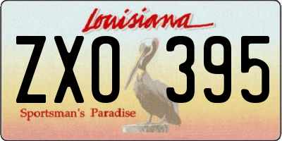 LA license plate ZXO395